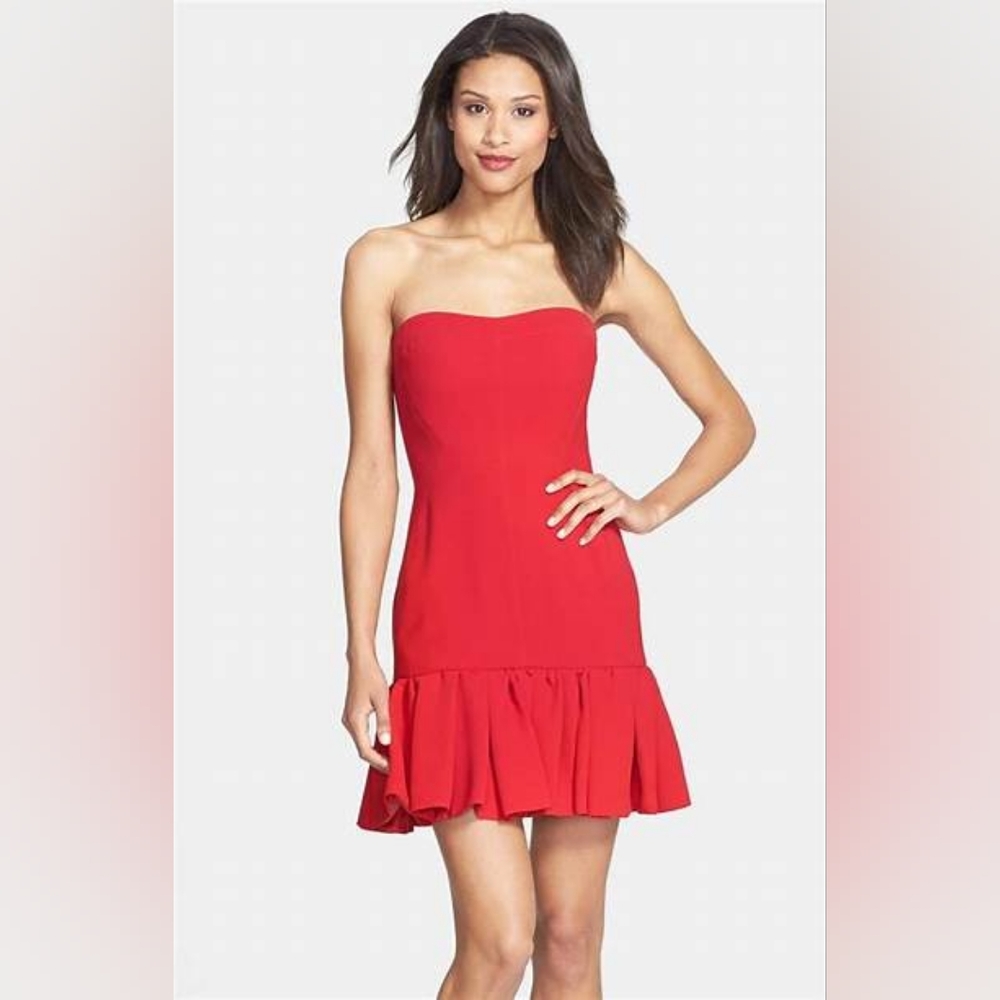 NWT, JILL Jill Stuart Red Drop Waist Dress